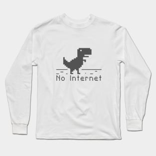 Dinosaur No Internet Long Sleeve T-Shirt